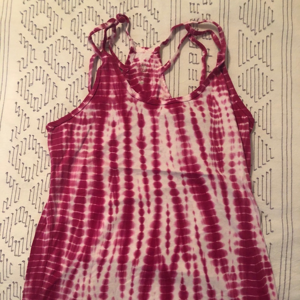 Tie dye razor back tank top